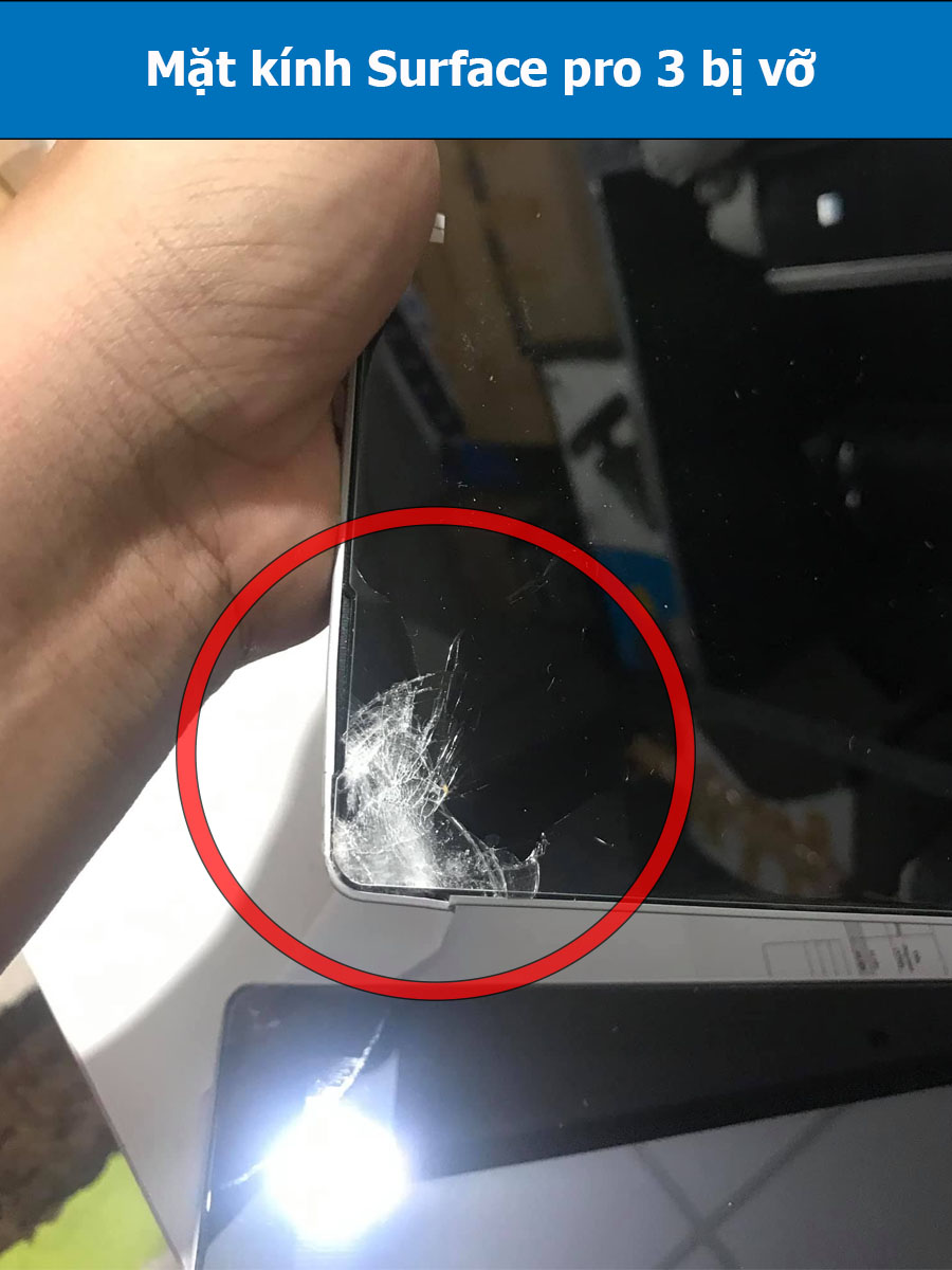 Quy trình ép kính Surface pro 3, địa điểm ép kính chất lượng