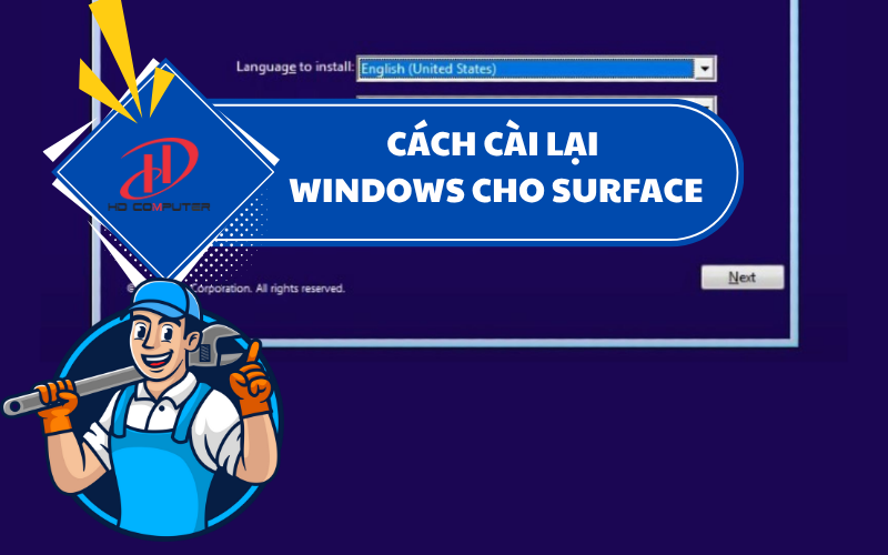 CÁCH CÀI LẠI WINDOWS CHO SURFACE